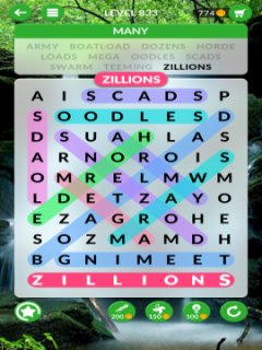 wordscapes search level 833