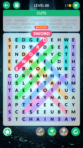 wordscapes search level 88